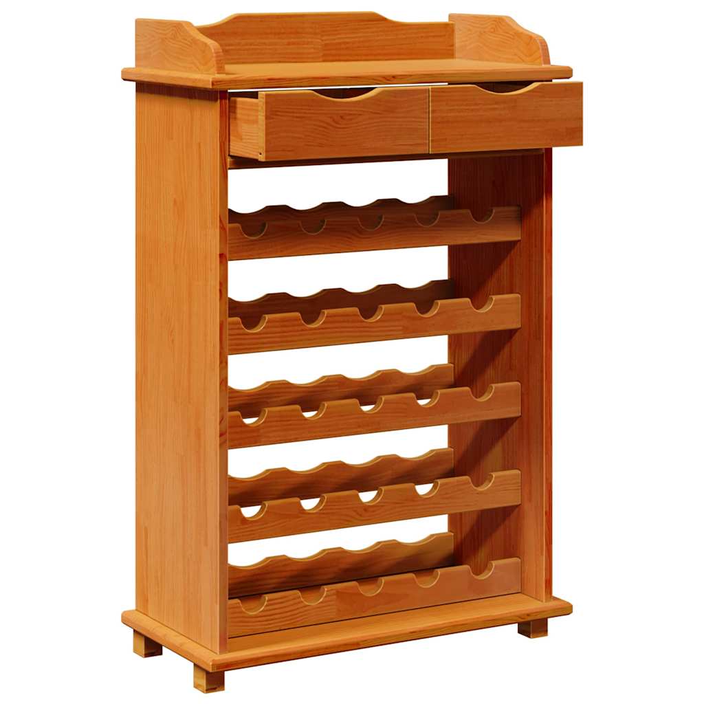 Weinregal Braun 58 x 28 x 90 cm Massives Kiefernholz
