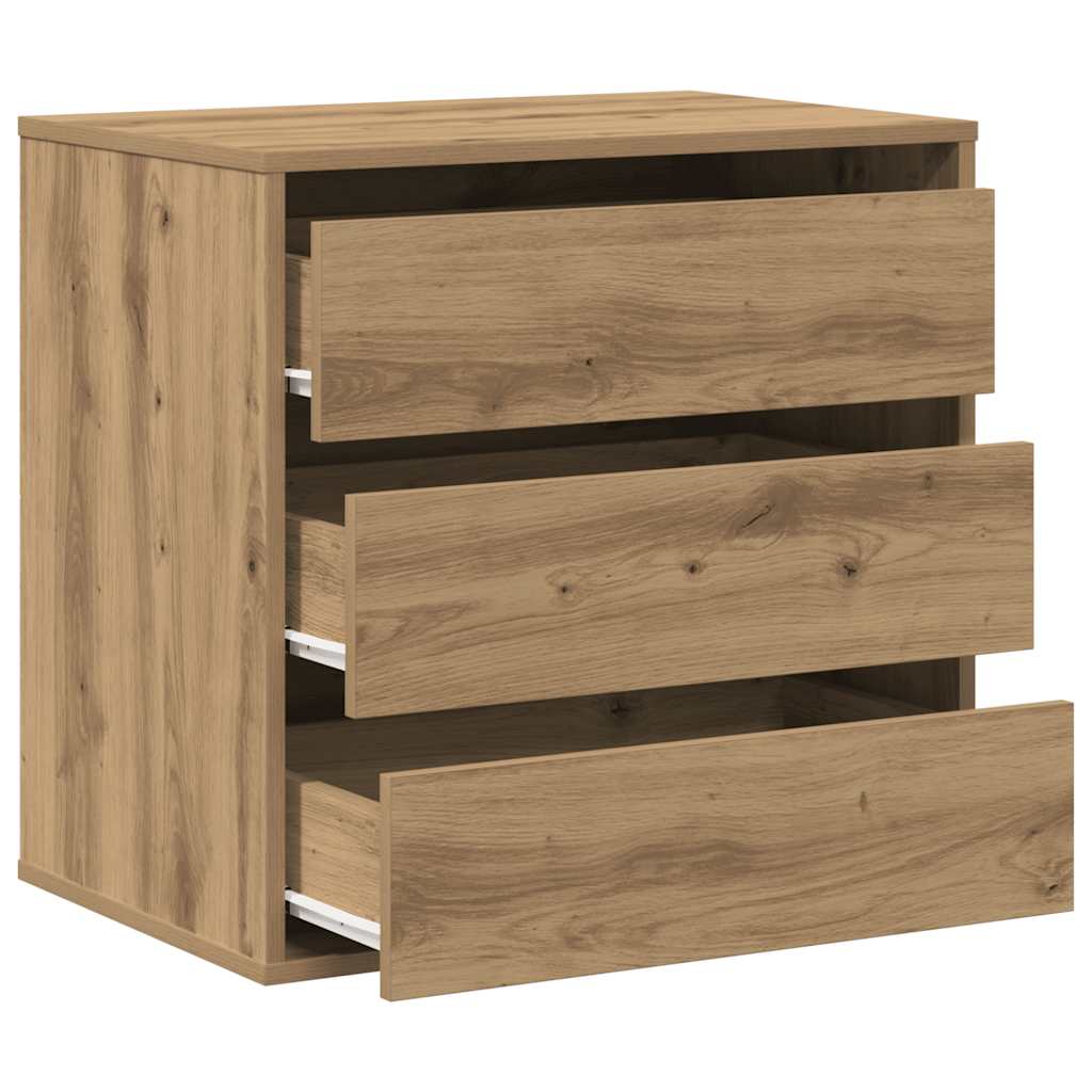Schubladenschrank Schwarz Eichen-Optik 41 x 40 x 58 cm