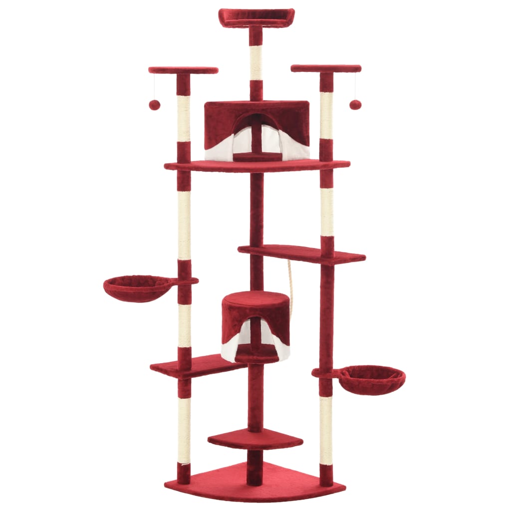 Katzen-Kratzbaum Sisal 203 cm Beige und Weiß