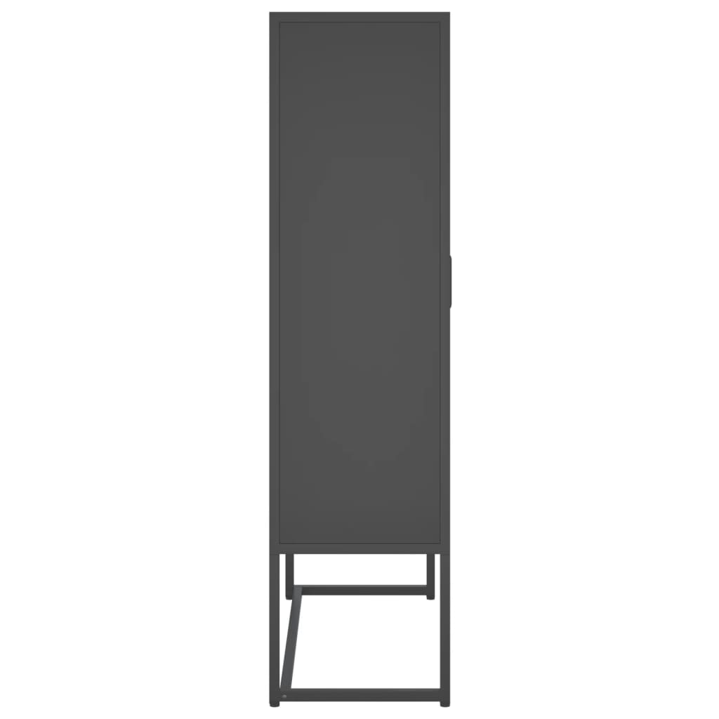 Highboard Weiß 80x35x135 cm Stahl