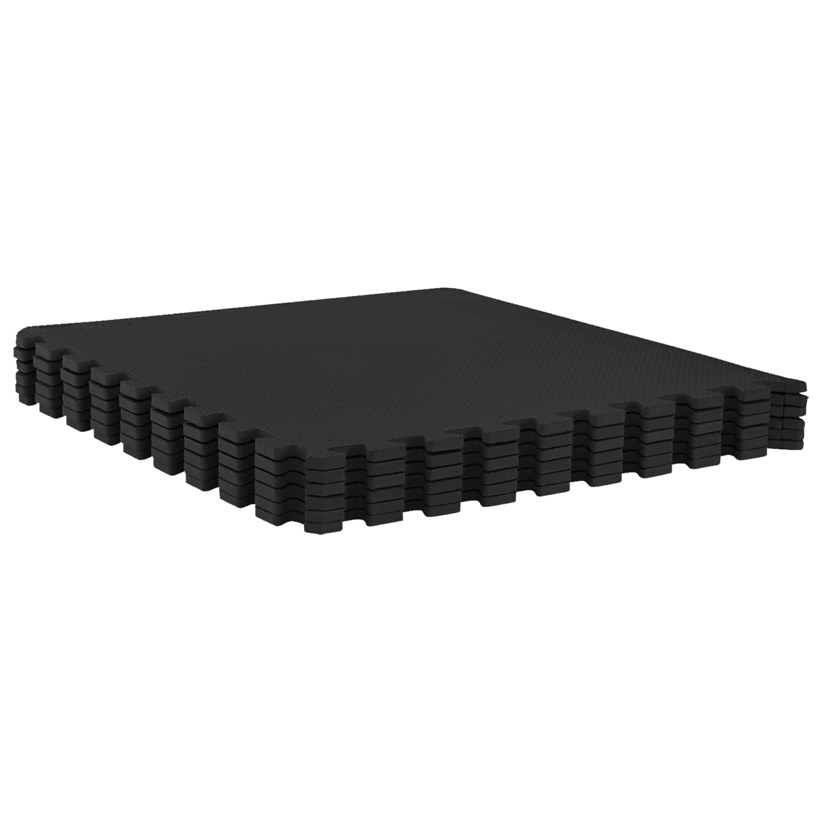 Pool Bodenteppich 6 pcs Schwarz 2,16 ㎡ EVA-Schaum