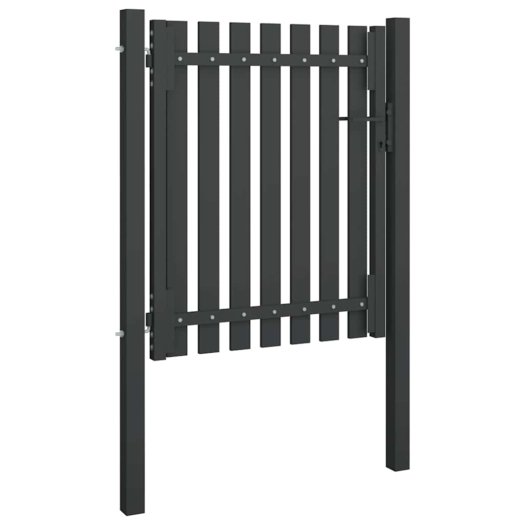 Gartentor aus Stahl 100 x 75 cm Anthrazit