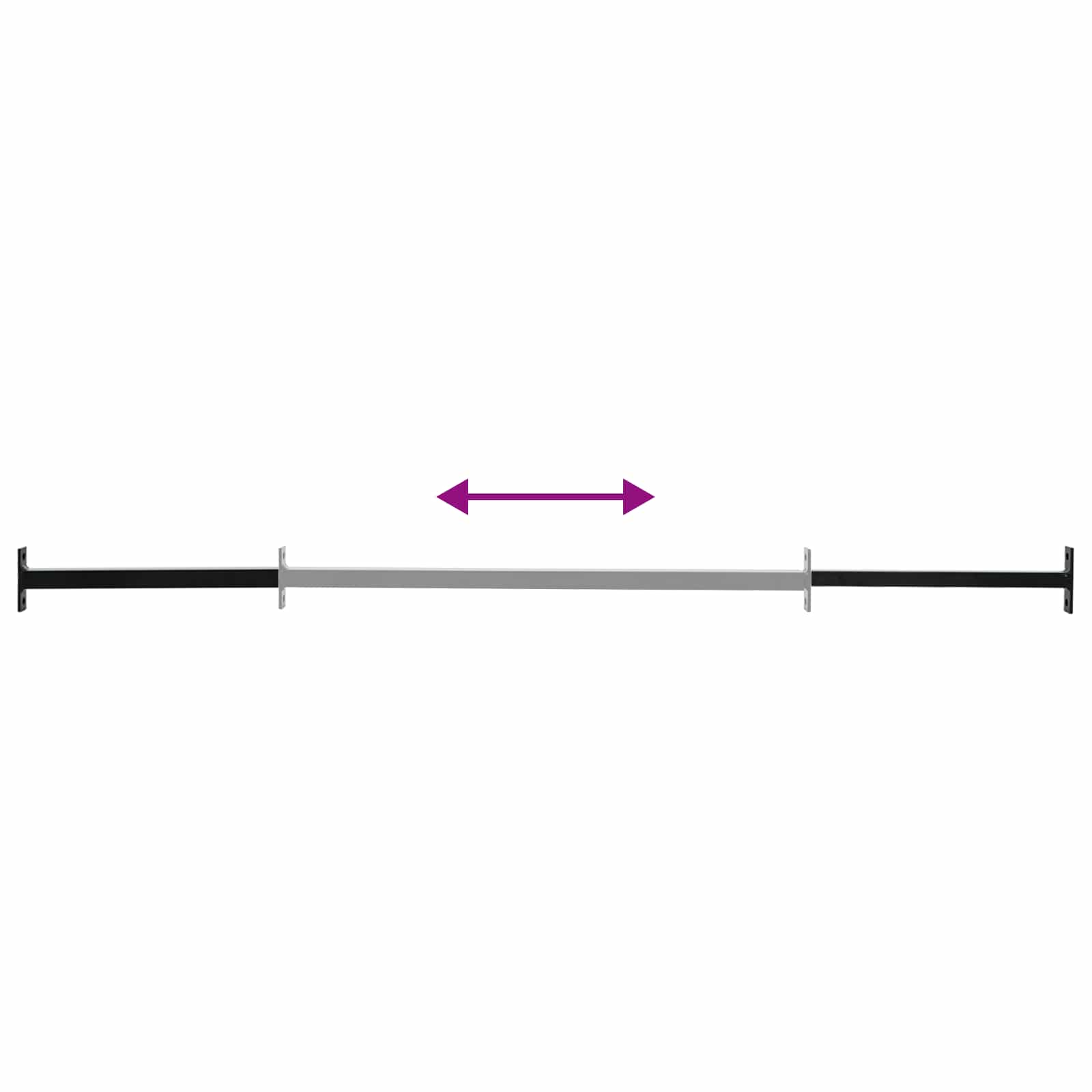 Verstellbarer Fenster-Sicherheitsbalken 6 pcs Silber Stahl