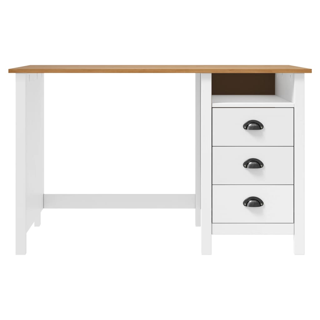 Schreibtisch Hill mit 3 Schubladen 120×50×74 cm Kiefernholz