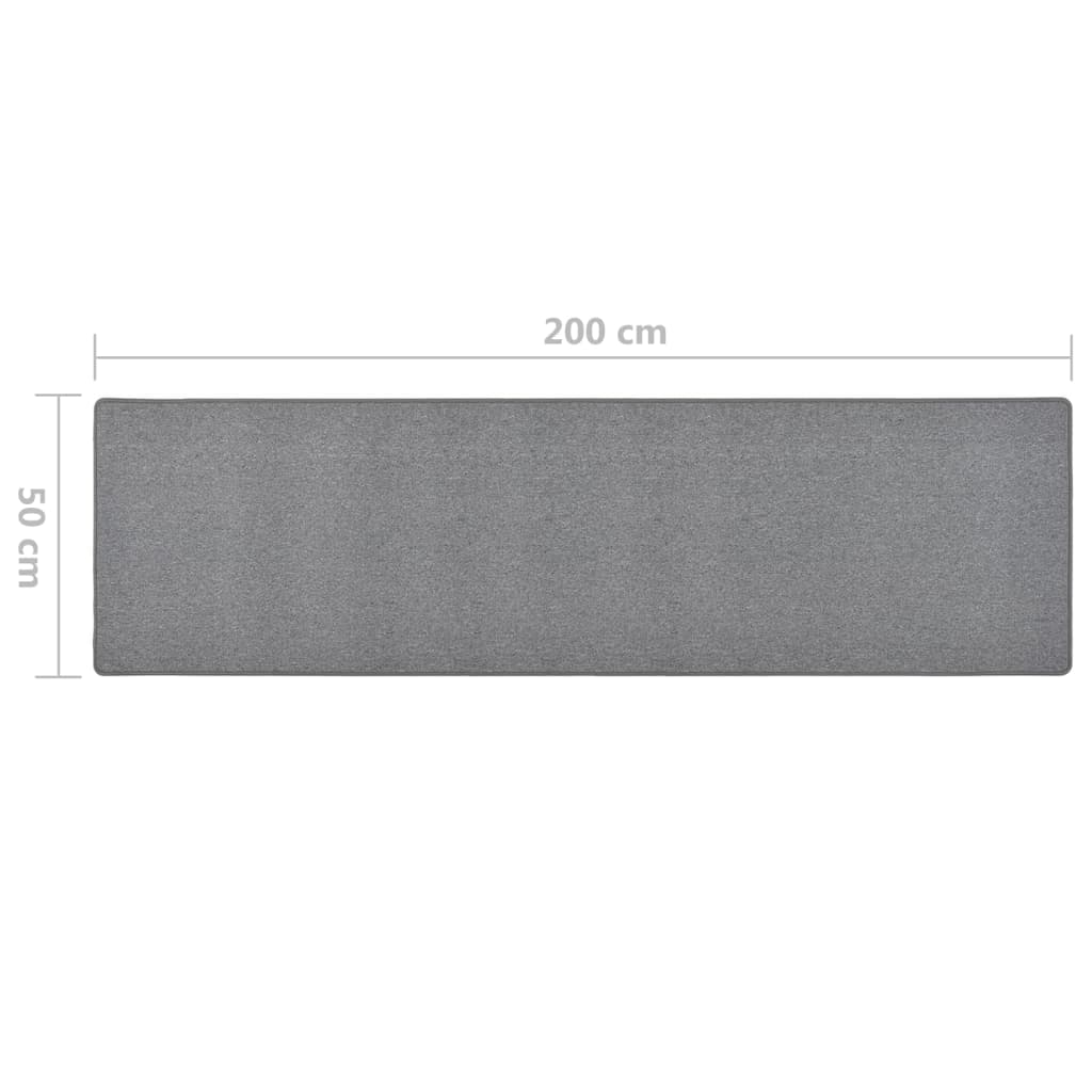 Teppichläufer Anthrazit 80 x 500 cm 100% Polypropylen