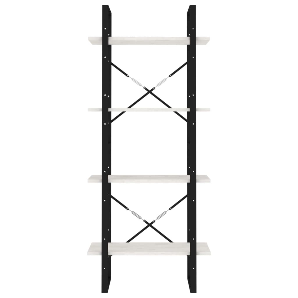 Bücherregal 2 Fächer Weiß 60x30x70 cm Holzwerkstoff