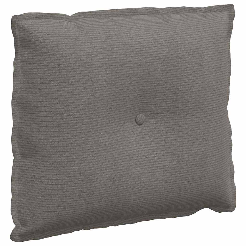 Rückenkissen Hellgrau 50 x 45 cm Cordstoff