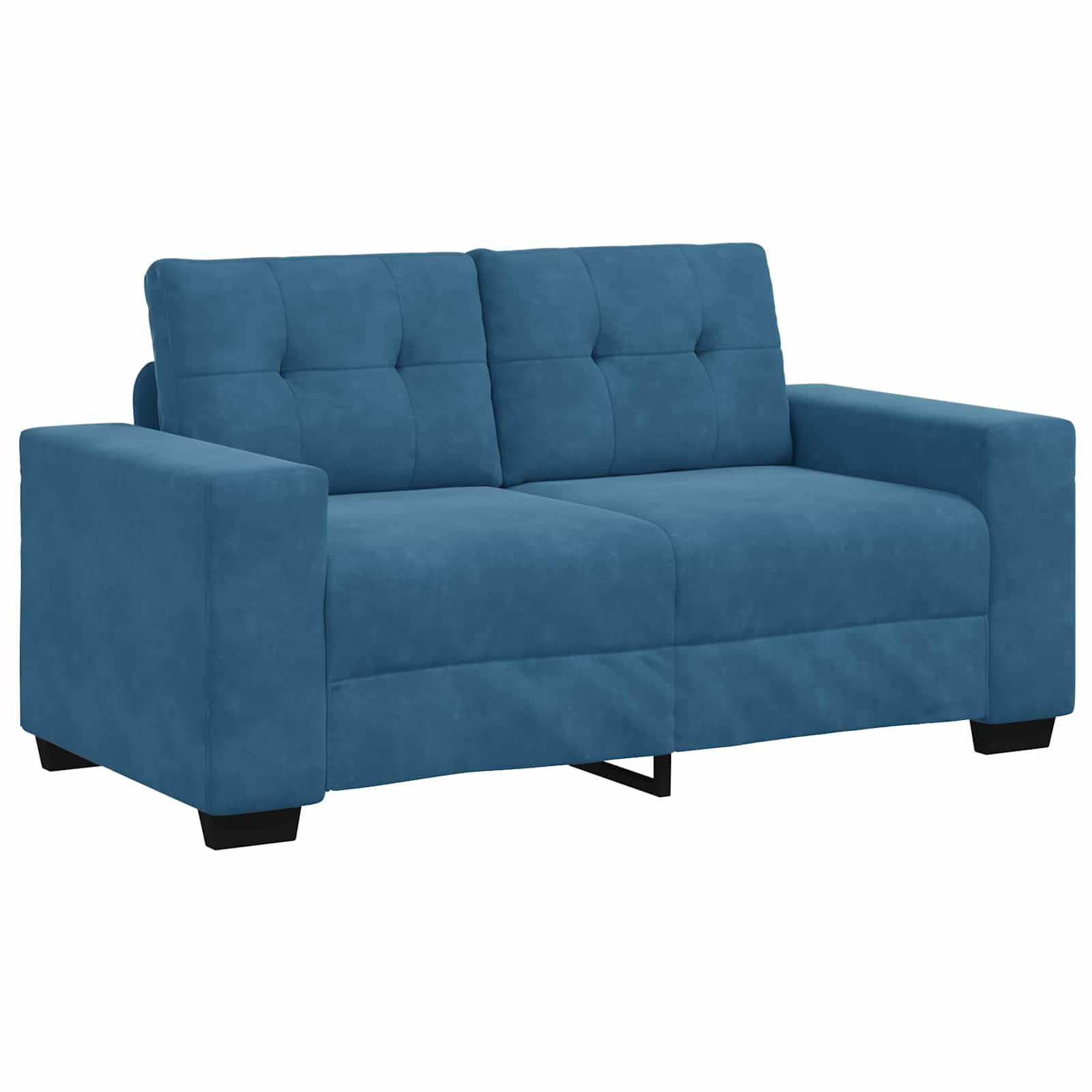 2-teiliges Sofa-Set mit Kissen, hellgrauer Samt