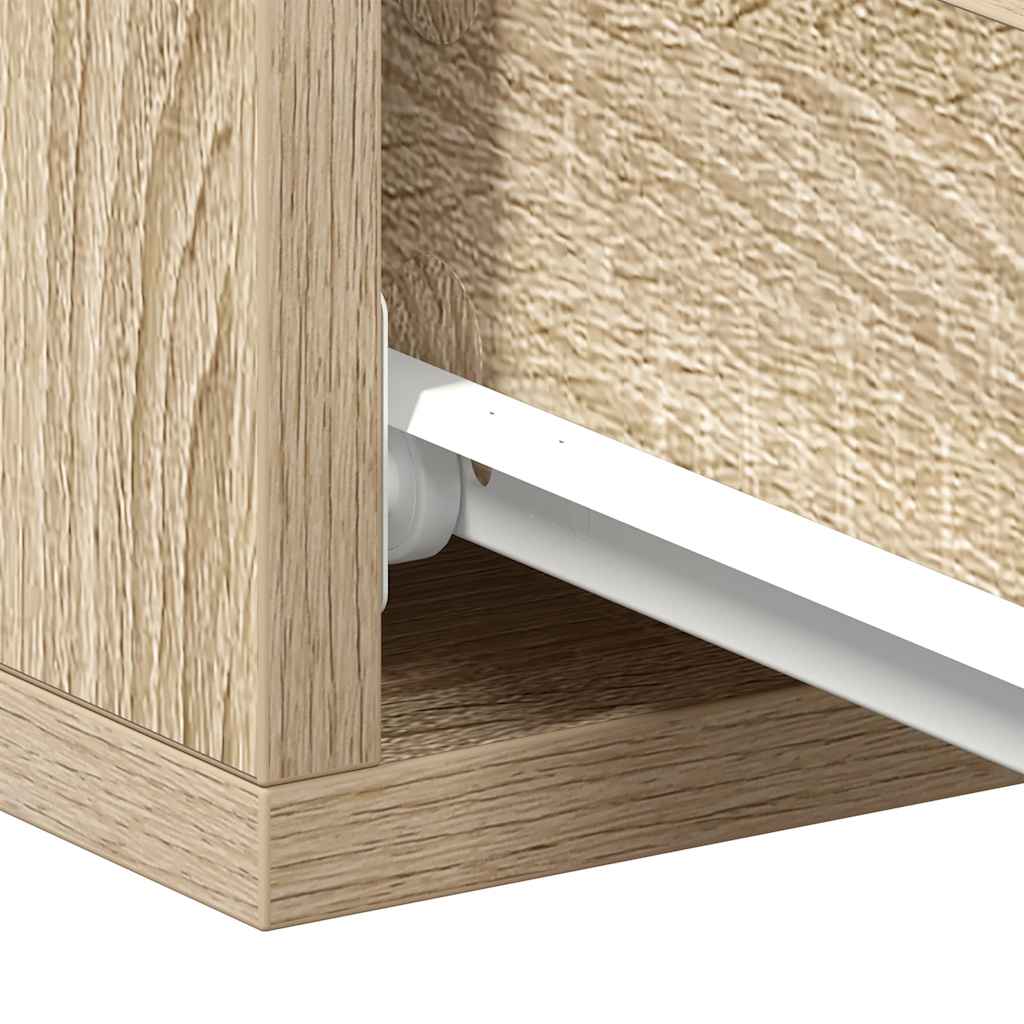 Hängender Nachttisch Weiß 40x30x15 cm Holzwerkstoff