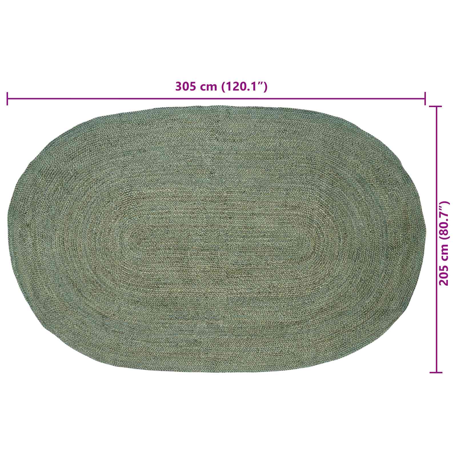 Bereichsteppiche Natur 100 x 152 cm Jute