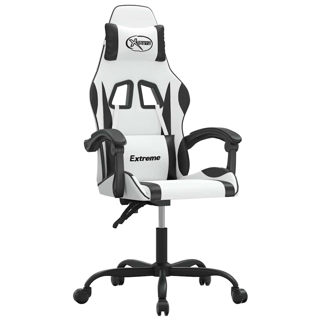 Gaming-Stuhl Drehbar Schwarz und Grün Kunstleder