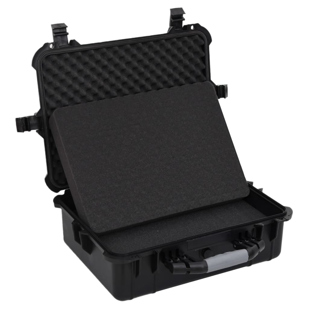 Koffer für Flugreise Tragbar Schwarz 46,5x21,5x17,5 cm PP