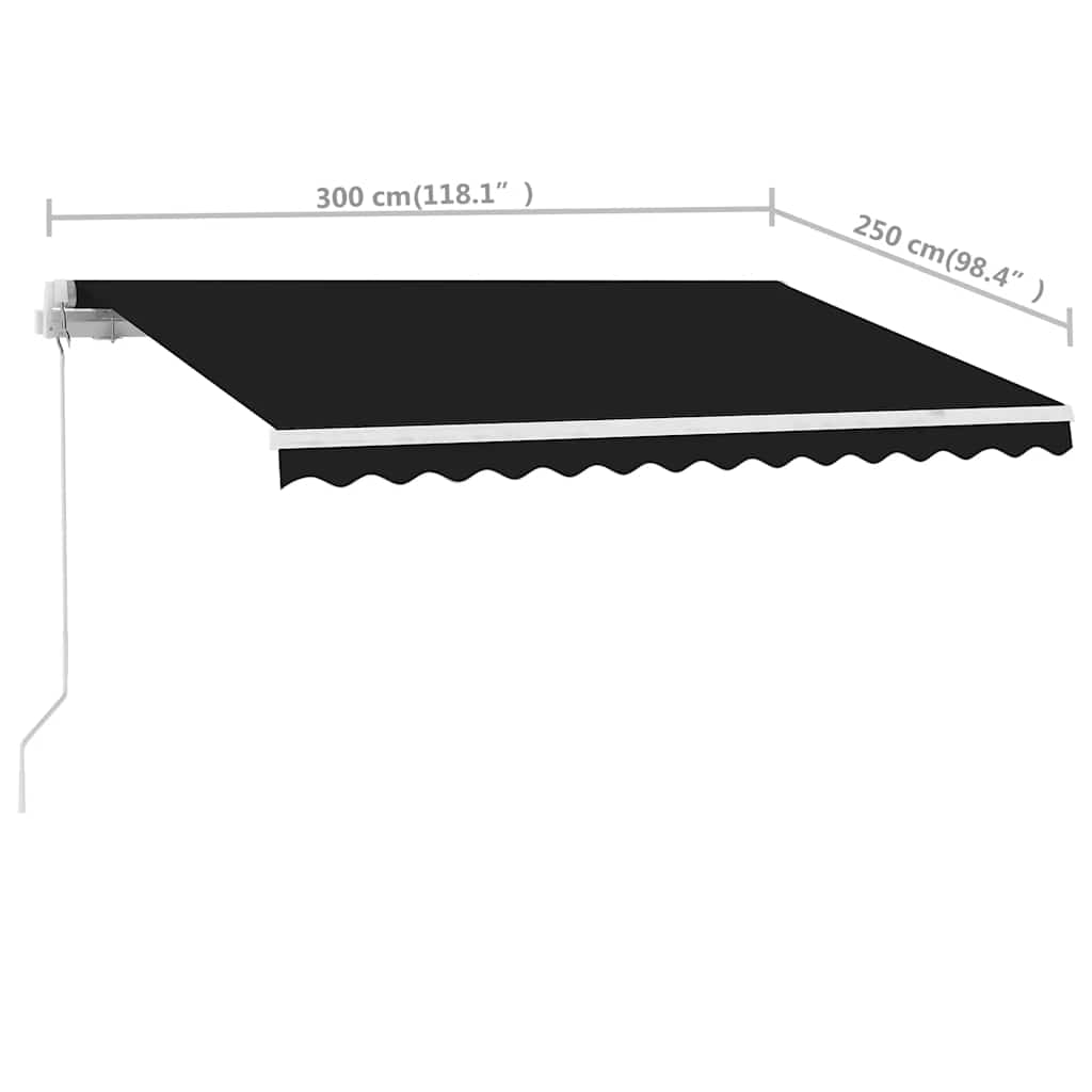 Standmarkise Manuell Einziehbar 300x250 cm Creme