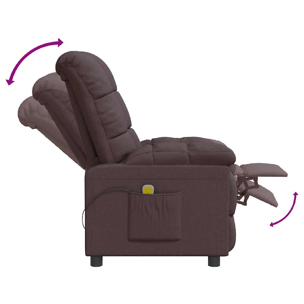 Massagesessel Hellgrau Stoff