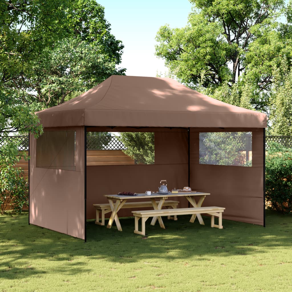 Partyzelt Faltbar Pop-Up Beige 410x279x315 cm