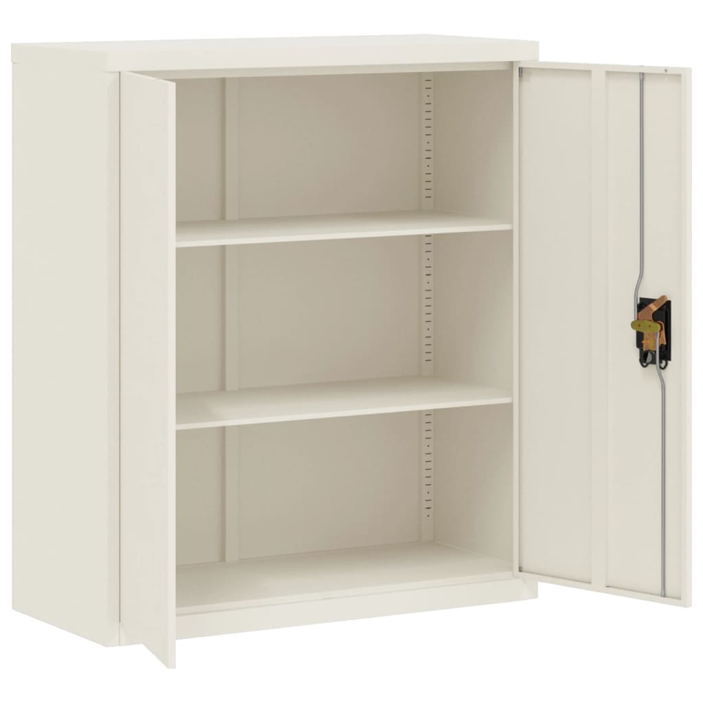 Aktenschrank Weiß 90x40x110 cm Stahl