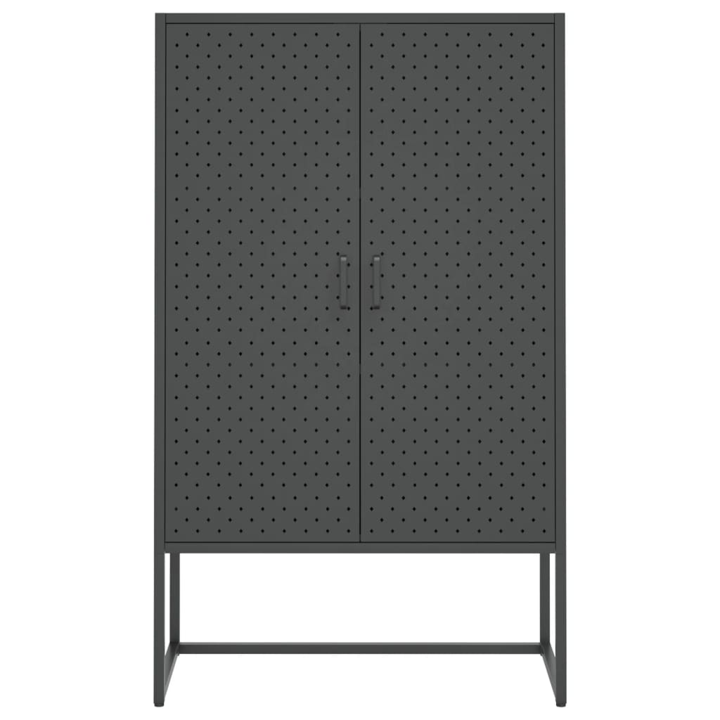Highboard Weiß 80x35x135 cm Stahl