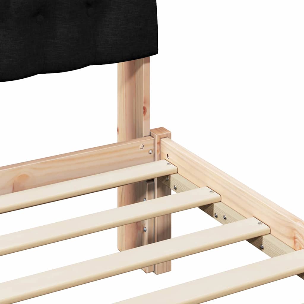 Bettgestell mit gepolstertem Kopfteil Braun 200 x 200 cm
