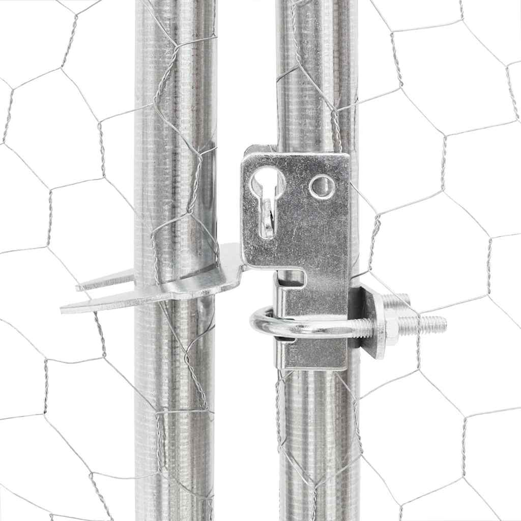 Hühnerstall 2,5x4x2,25 m Verzinkter Stahl