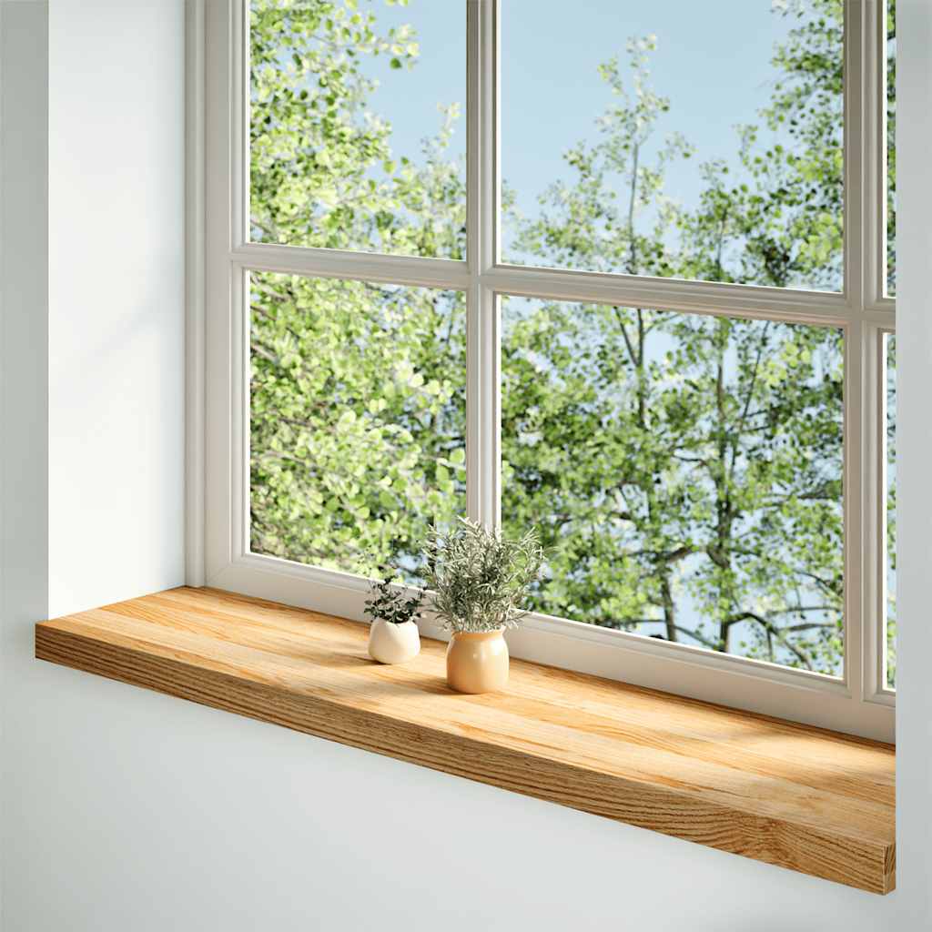 Fensterbänke 2 Stk. Unbehandelt 160x25x2 cm Massivholz Eiche