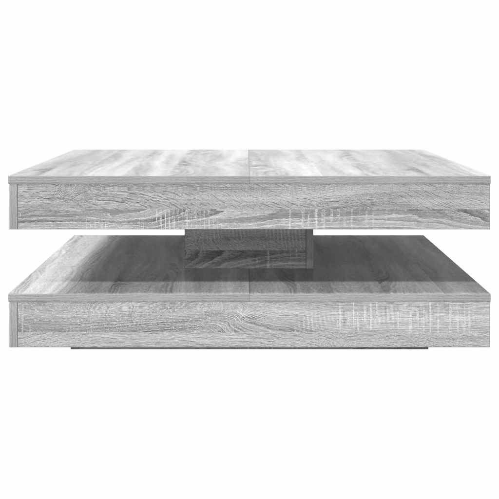 Couchtisch 360-Grad Drehbar Weiß 90x90x34,5 cm