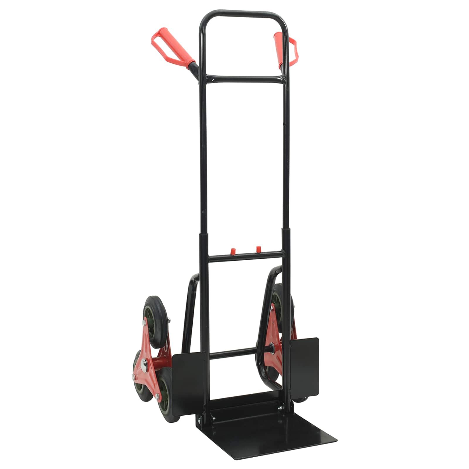 Handwagen Schwarz und Rot 64,5 x 49,5 x 114 cm Stahl