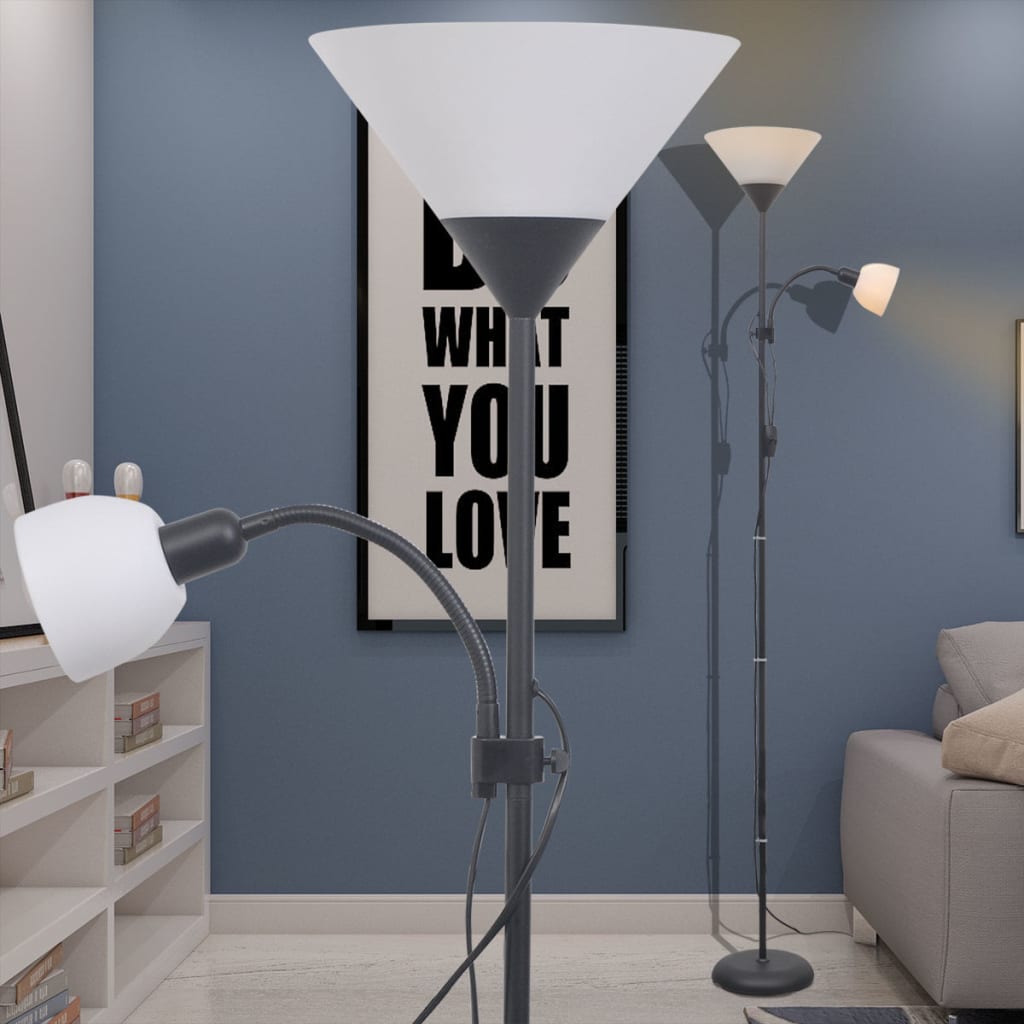 Stehlampe Grau