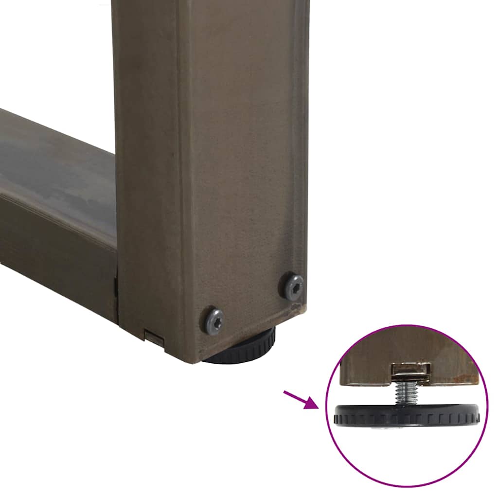 Couchtischbeine V-Form 2 Stück Schwarz 30x(30-31,3) cm Stahl