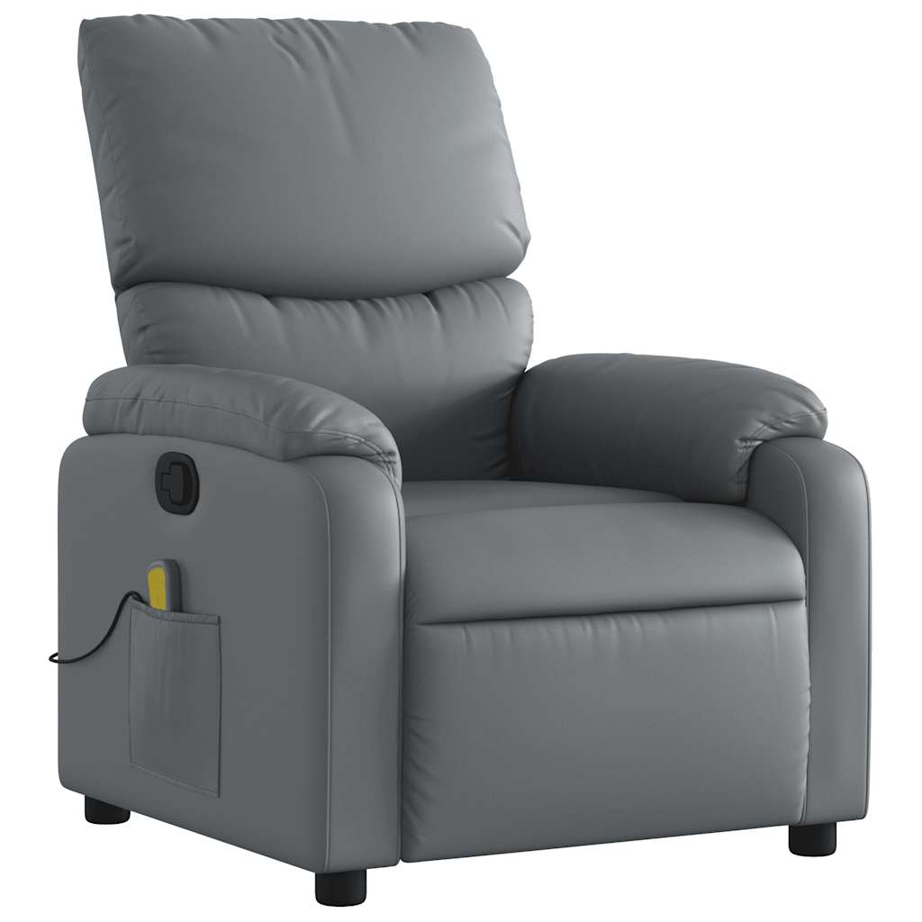 Massage-Relaxsessel, Kunstleder, Schwarz