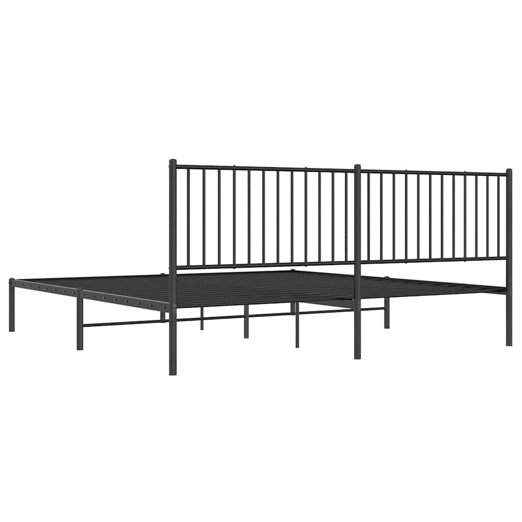 Bettgestell Metall Schwarz 75x190 cm