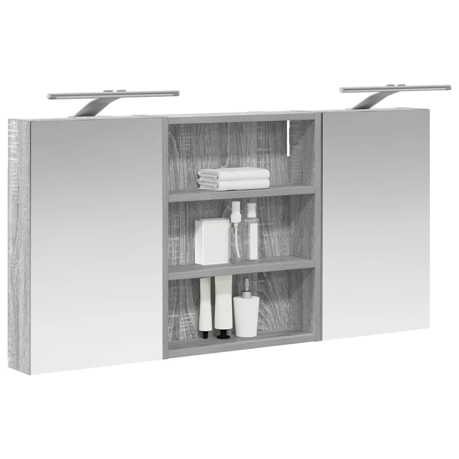 Badezimmerschrank-Set 3 pcs 80 x 10,5 x 50 cm Holzwerkstoff