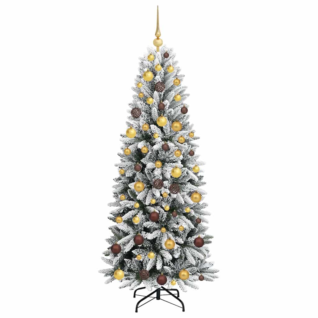 Künstlicher Weihnachtsbaum mit 150 LEDs mit Ständer Weiß 120 cm