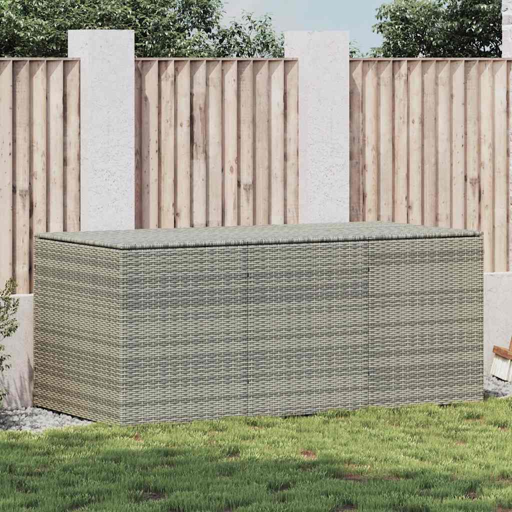 Gartentruhe Schwarz 283L Poly Rattan
