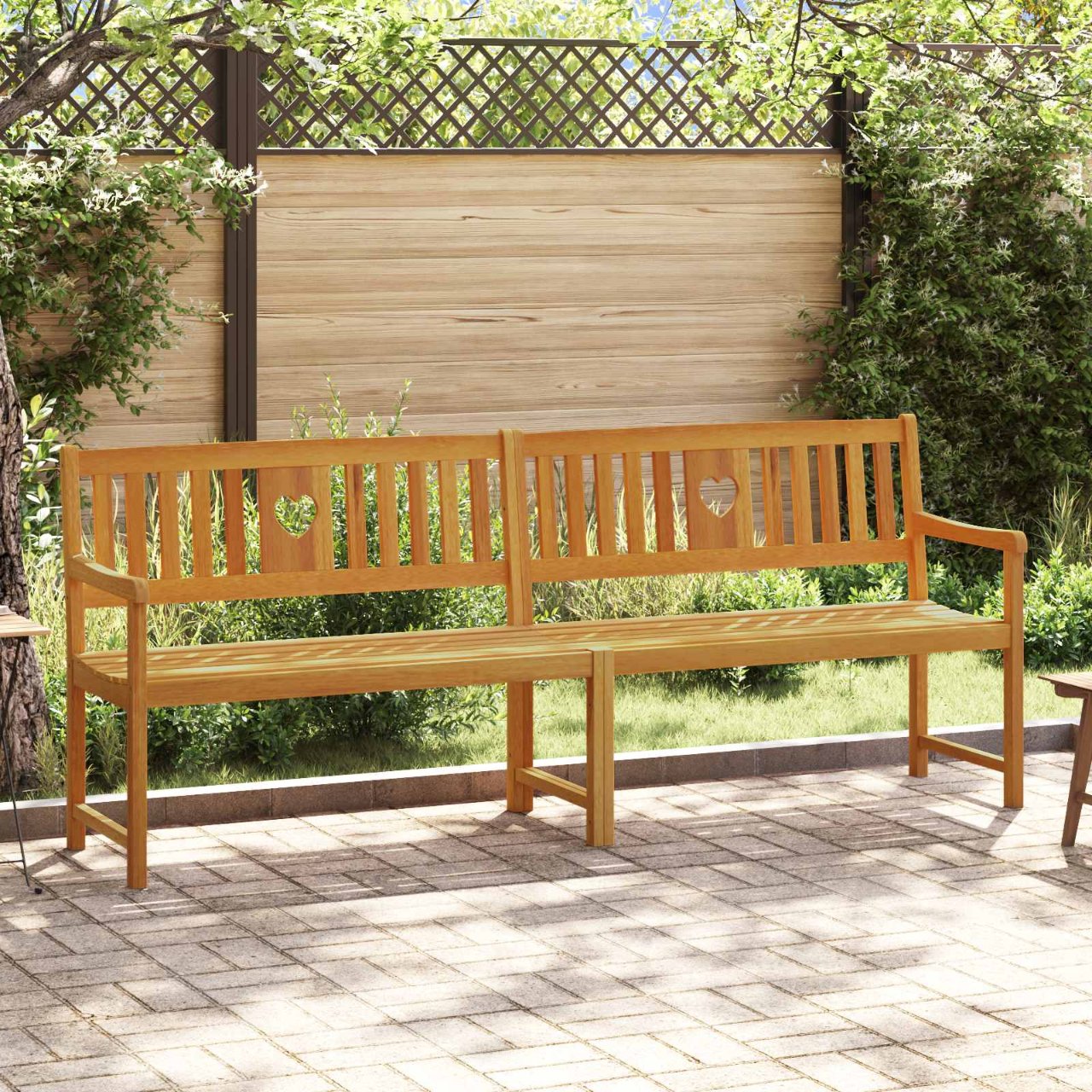 Bank Outdoor Natur 110 x 56 x 90 cm Massivholz Akazie