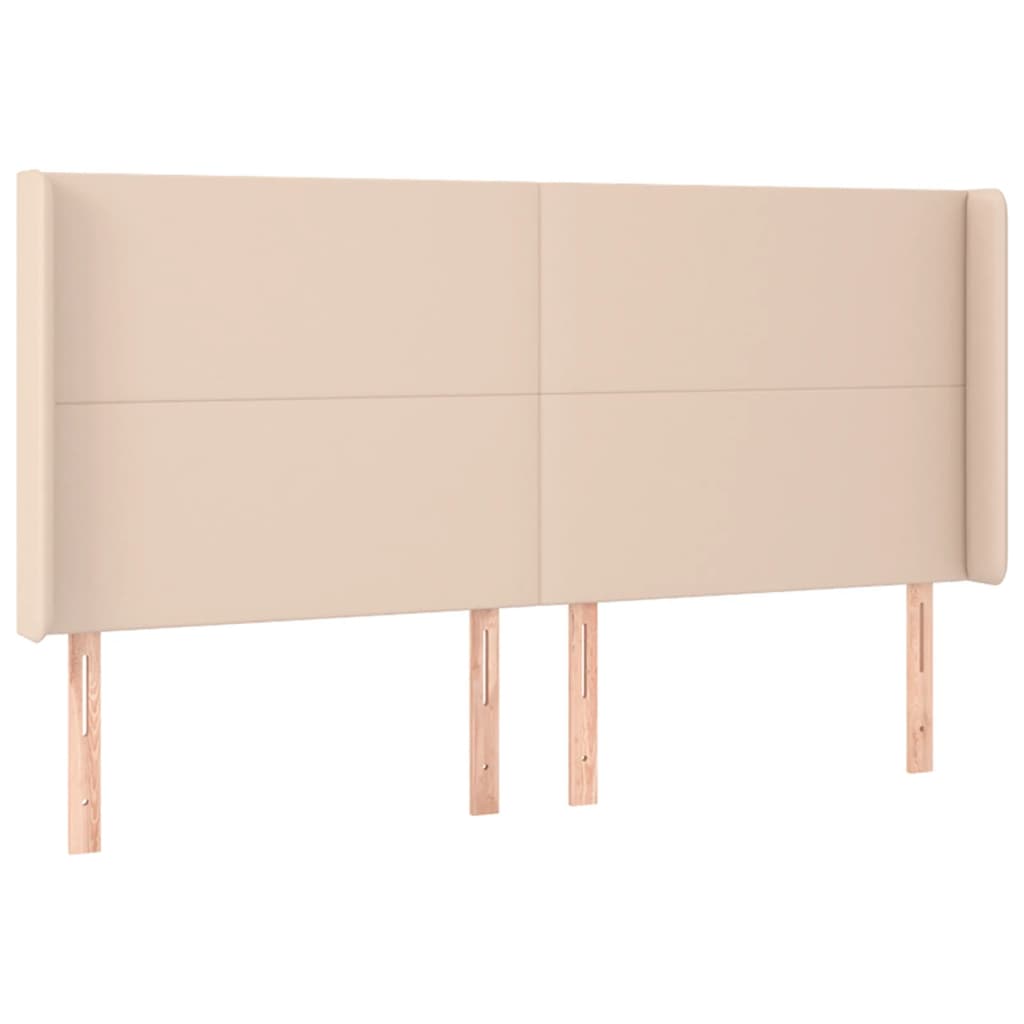 Kopfteil mit Ohren Creme 83x16x78/88 cm Kunstleder