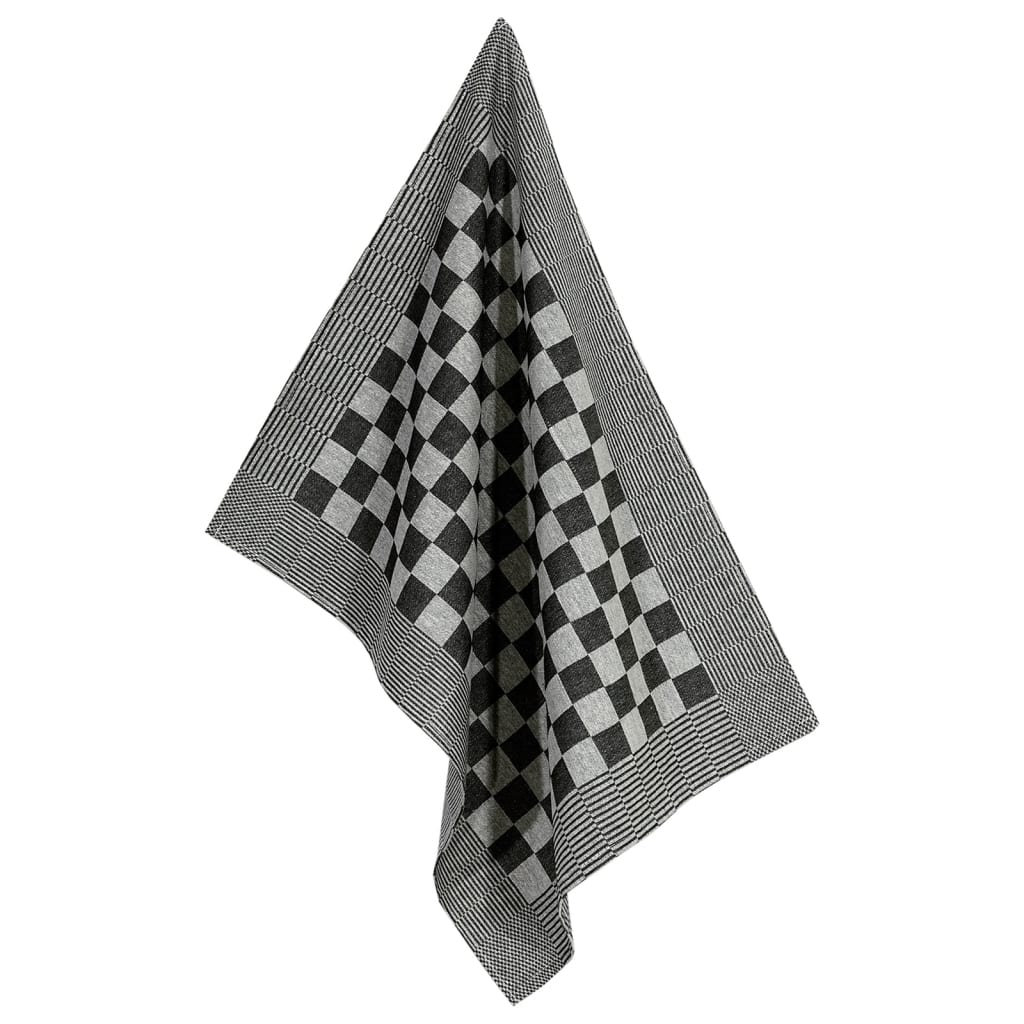 10-tlg. Handtuch-Set Schwarz und Grau Baumwolle