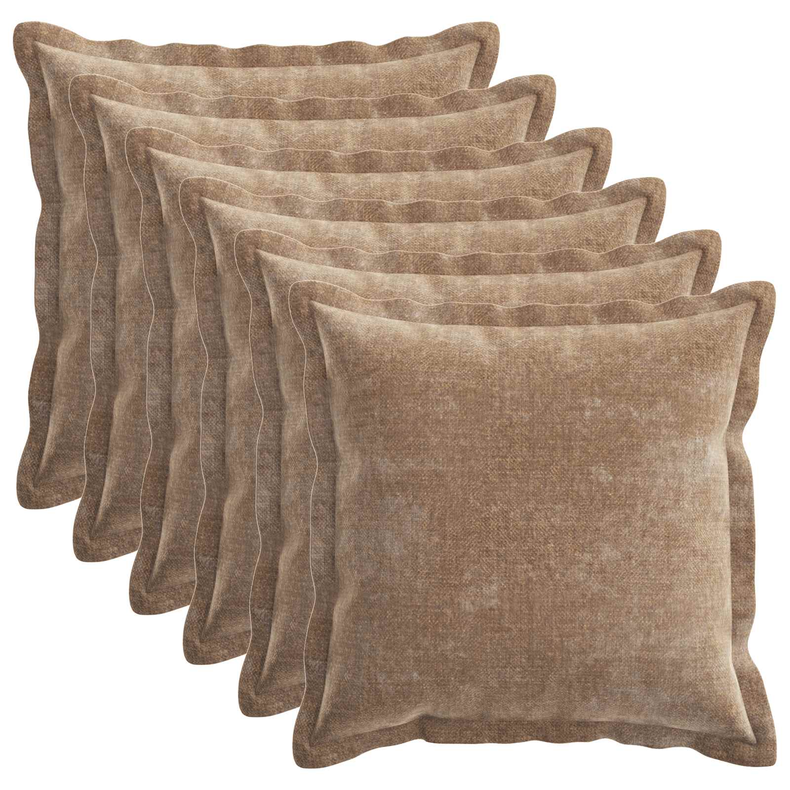 Kissenbezug 2 Stk. HOUTEN Dunkelgrau 30 x 30 cm Chenille-Stoff