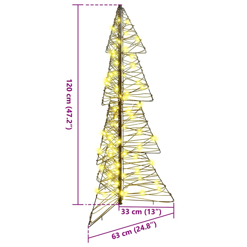 Weihnachtsbaum mit 100 LEDs Warmes Weiß 120 cm PET