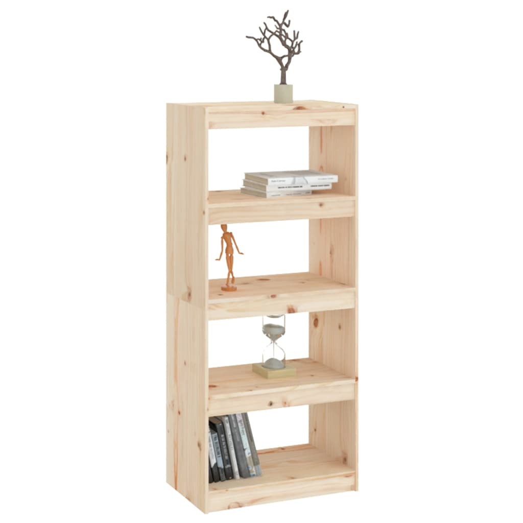 Bücherregal/Raumteiler Grau 60x30x71,5 cm Massivholz Kiefer