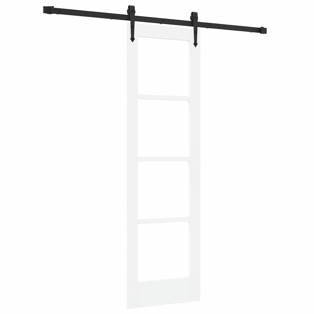 Schiebetür Natur 61 x 198,5 cm Massivholz Kiefer und Glas
