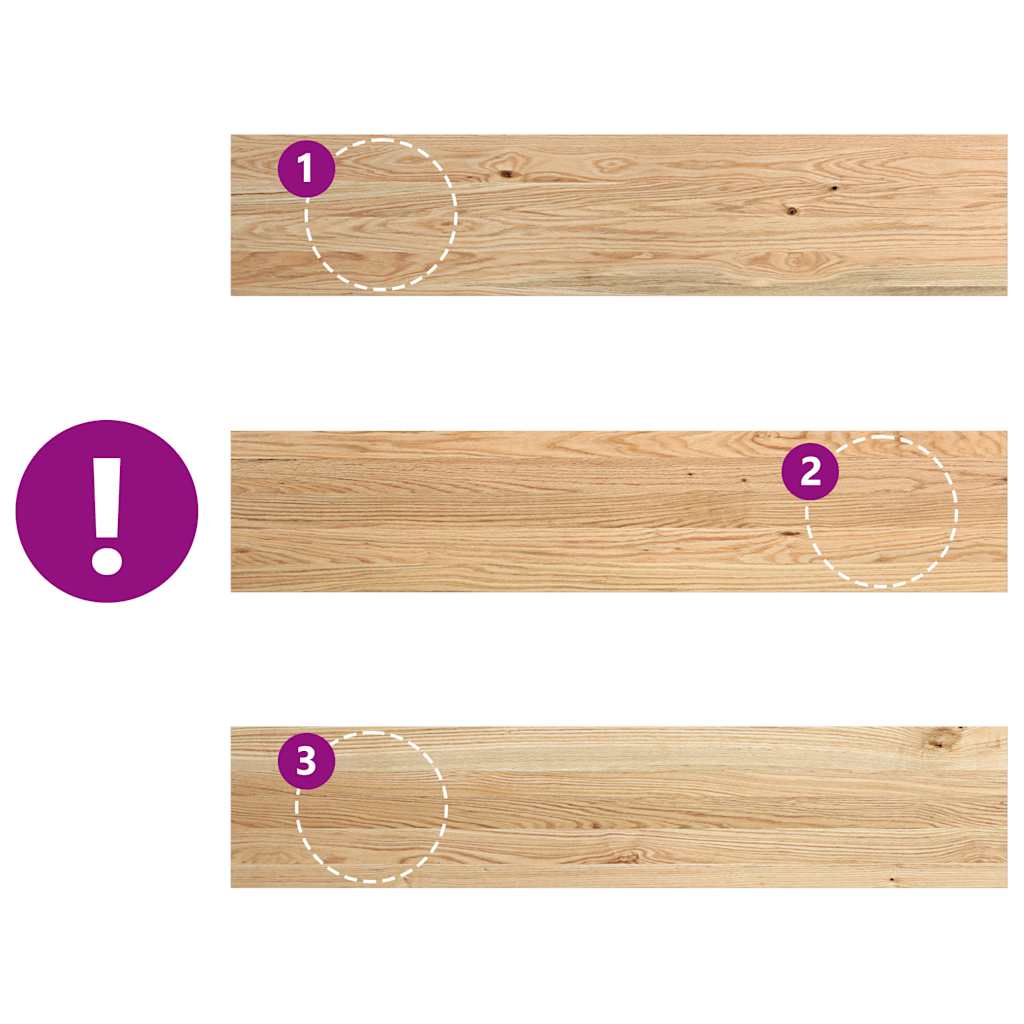 Treppenstufen 4 Stk. Unbehandelt 70x25x2 cm Massivholz Eiche