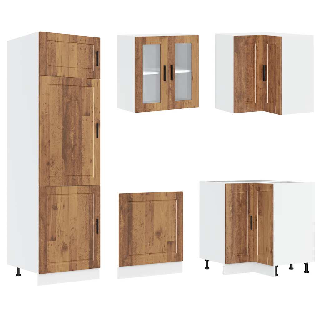 14-tlg. Küchenschrank-Set Porto Weiß Holzwerkstoff