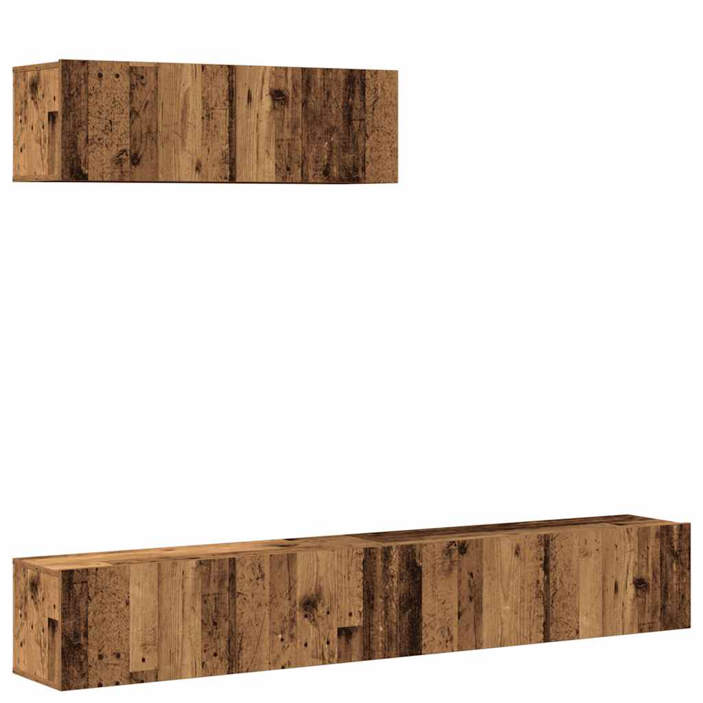 3-tlg. TV-Schrank-Set Weiß Holzwerkstoff