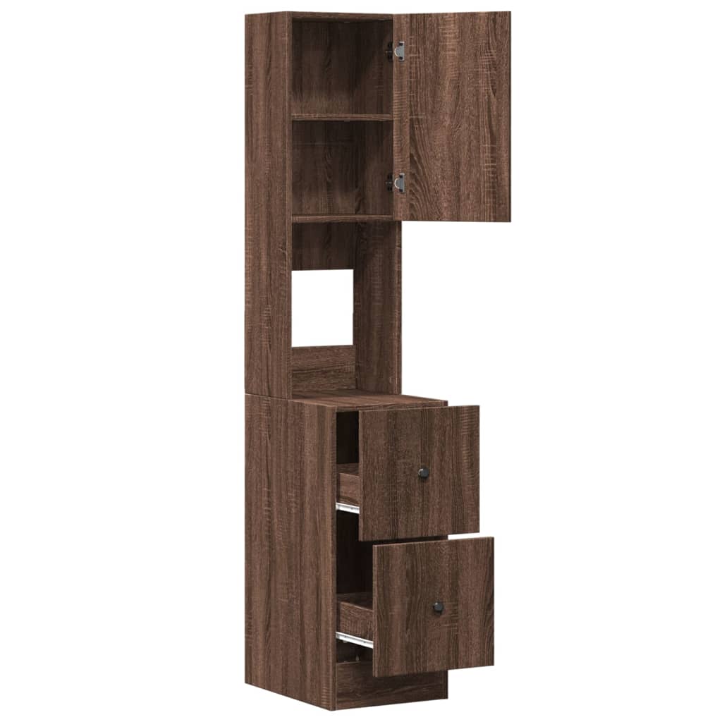 Küchenschrank Weiß 60x50x180 cm Holzwerkstoff
