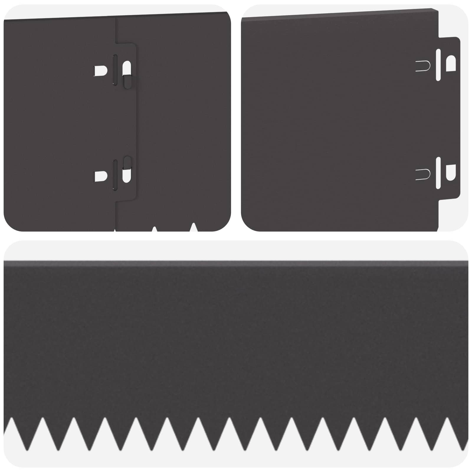 Raseneinfassung 10 pcs 103 x 10 cm Stahl Schwarz