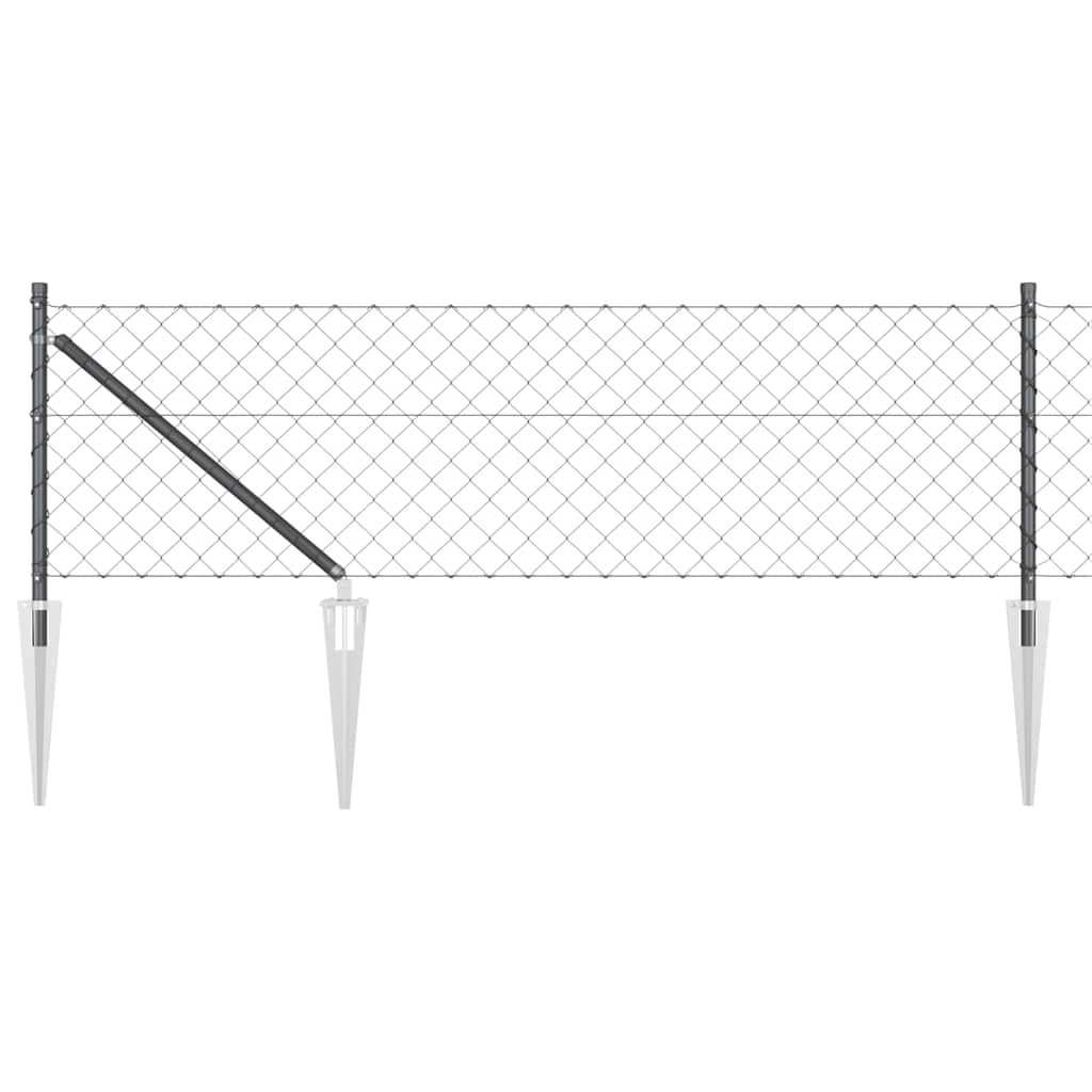 Outdoor Kettenglied-Zaun Erdfixierung 10 x 0,4 m Grün Netz