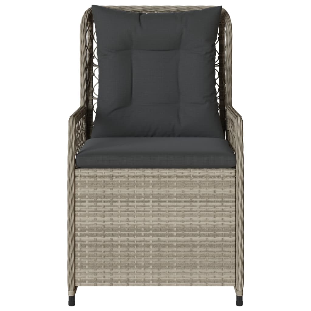 Gartensessel 2 Stk. Verstellbar Schwarz Poly Rattan