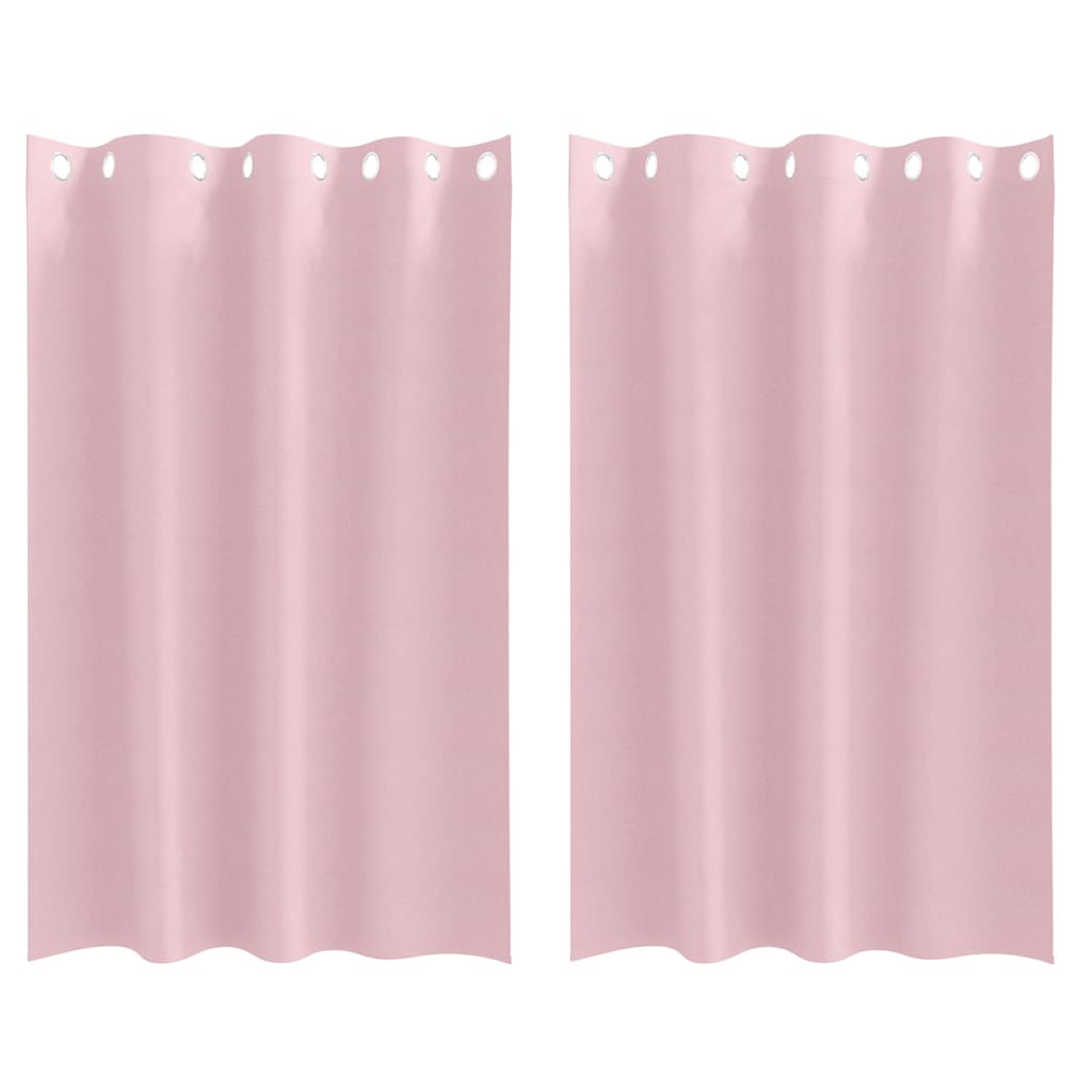 Verdunkelungs-Vorhänge mit Ringen 2 pcs Beige 140 x 140 cm
