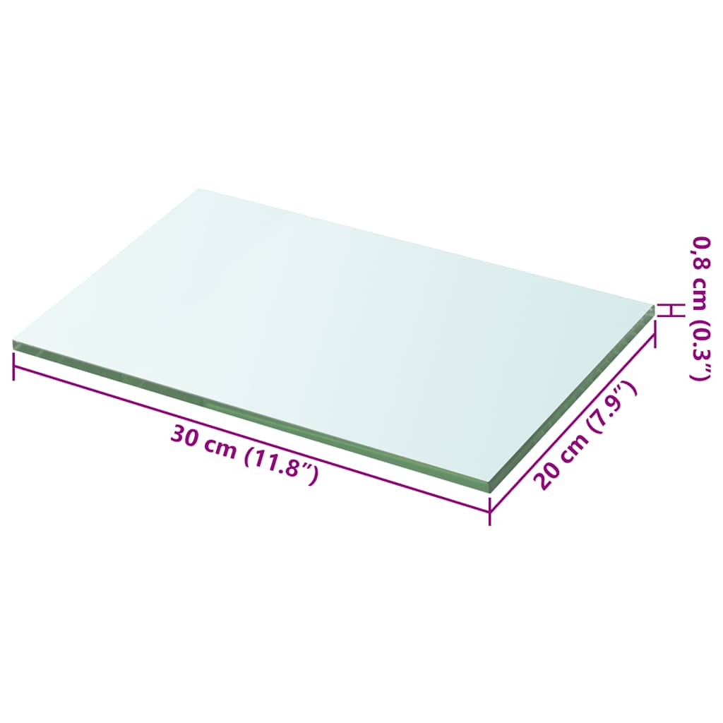 Regalboden Glas Transparent 20x12 cm