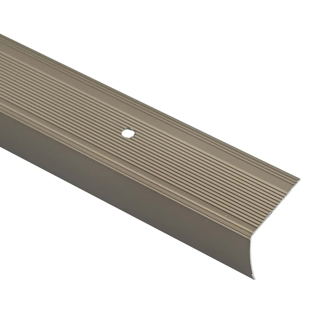 Treppenkantenprofile in L-Form 15 Stk. Aluminium 90 cm Silbern
